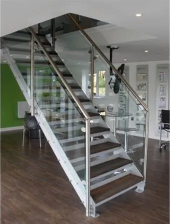 Fabricated Metal and Glass Staircase Yeovil