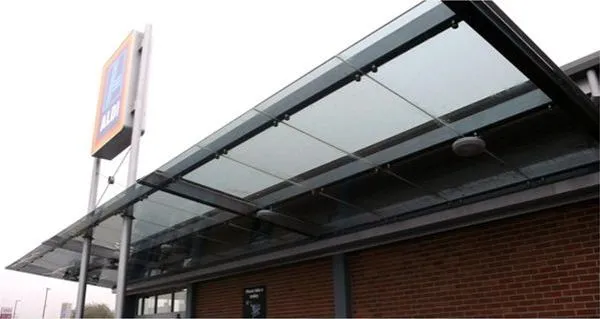 Suspended Glass Canopy Supermarket Clowne