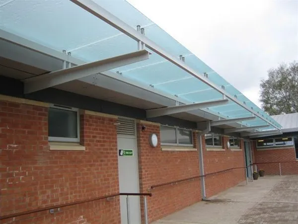 Suspended Satin Glass Canopy School Long Eaton