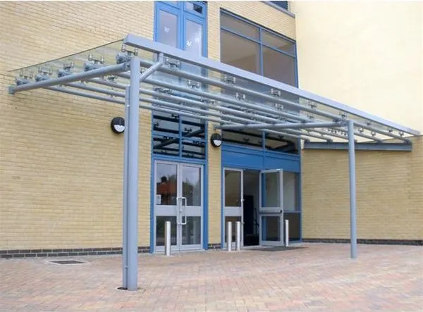 Supported Glass Canopy School Norwich