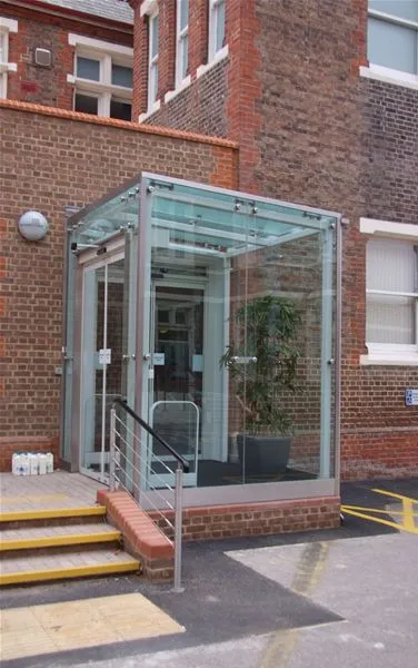 Fully Enclosed Glass Kiosk to Hospital Portsmouth
