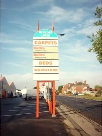Signage Column Supports Retail Park Swinton